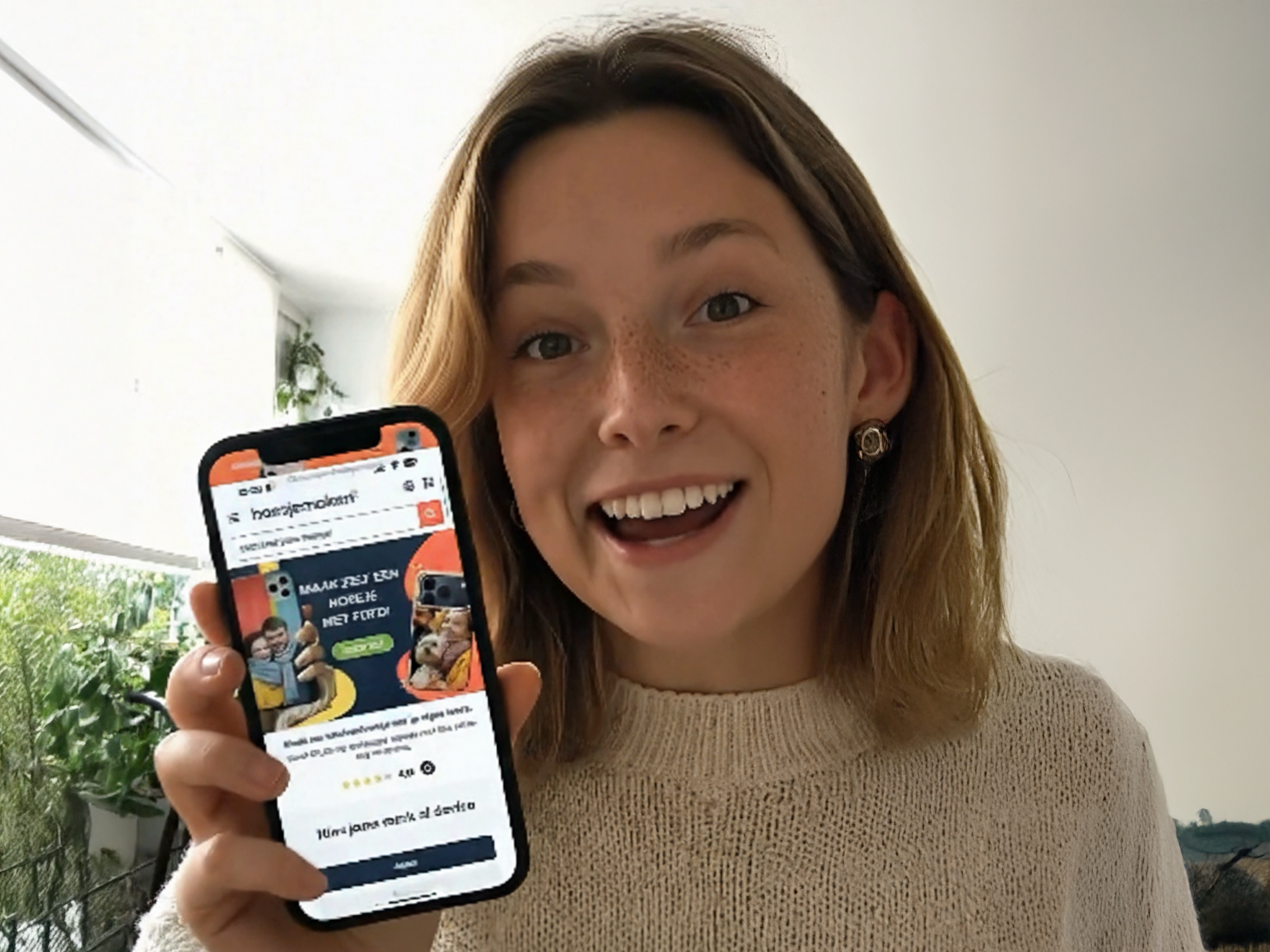 Happy customer with custom case